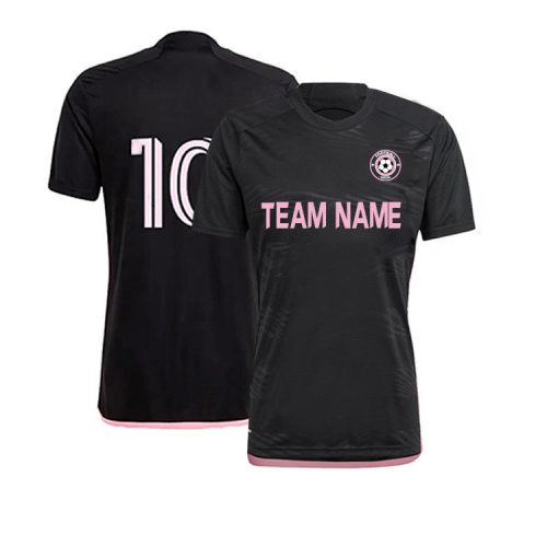 Black Contest Training Custom Football Jerseys Men'S Soccer Uniforms Twill/Plain Pattern