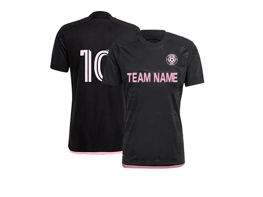 Black Contest Training Custom Football Jerseys Men'S Soccer Uniforms Twill/Plain Pattern